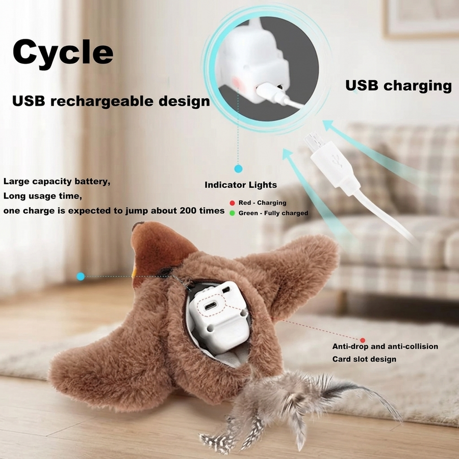 Rechargeable bird toy