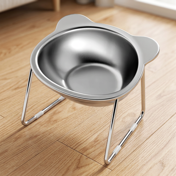 Elevated Steel Pet Bowl